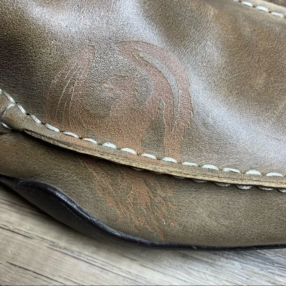 SKECHERS Shoes Men’s Sz 8 Brown Leather~”Rising Phoenix” Loafers Driving 60660‎
